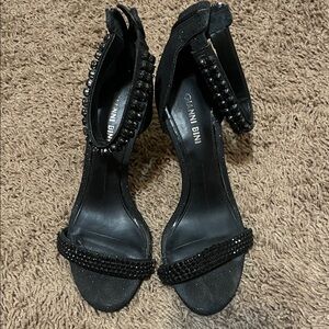 Gianni Bini Black Beaded Heels